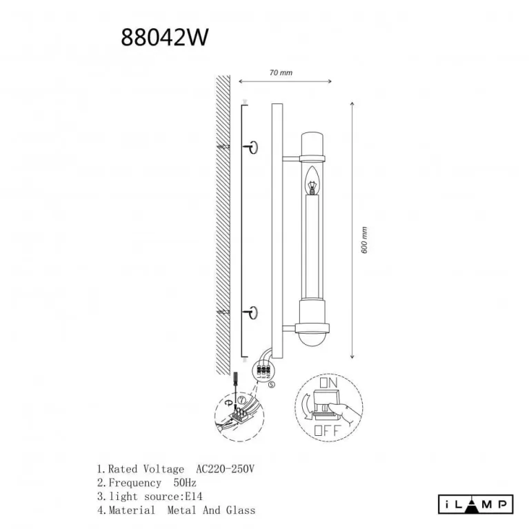 Бра iLamp Thor 88042W BR в Нижнем Новгороде