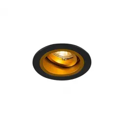 Встраиваемый светильник Zumaline Chuck dl round black-gold 92702
