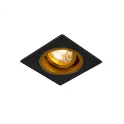 Встраиваемый светильник Zumaline Chuck dl square black- gold 92706