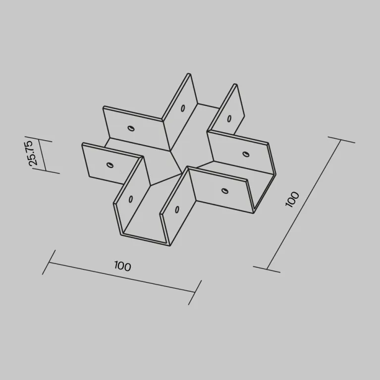 Коннектор X-образный для профиля Maytoni Elasity O-TR001-CC в Нижнем Новгороде
