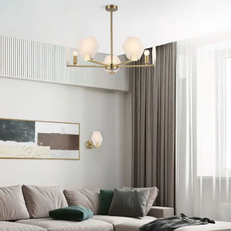 Люстра на штанге Eurosvet Marble 60158/5 латунь a065049 в Нижнем Новгороде