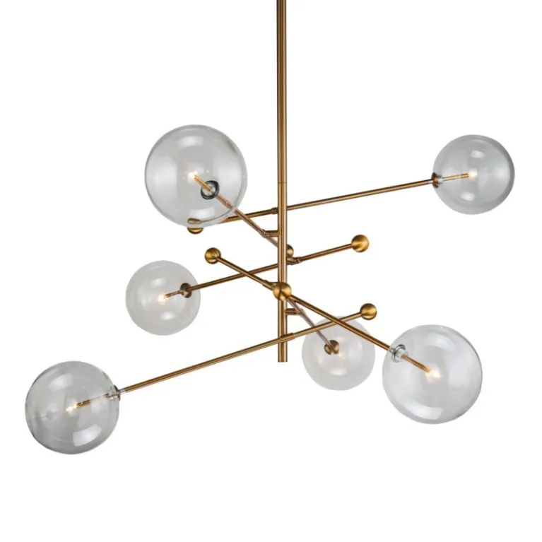Люстра на штанге Delight Collection Globe Mobile KG0835P-6 brass в Нижнем Новгороде