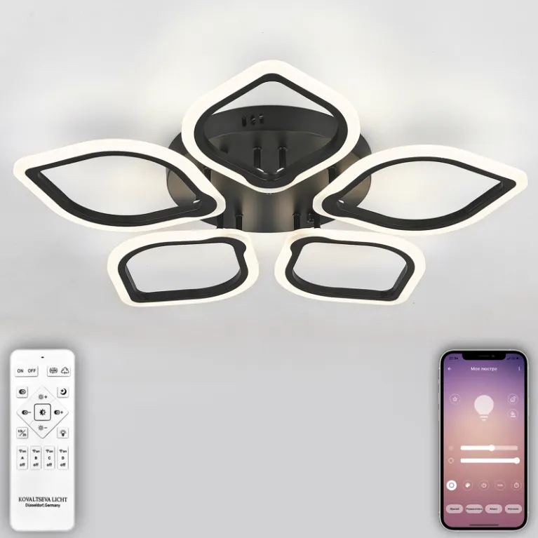Потолочная люстра Natali Kovaltseva Real LED LAMPS 81200 BLACK в Нижнем Новгороде