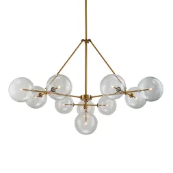 Люстра на штанге Delight Collection Globe Mobile KG0965P-10B brass