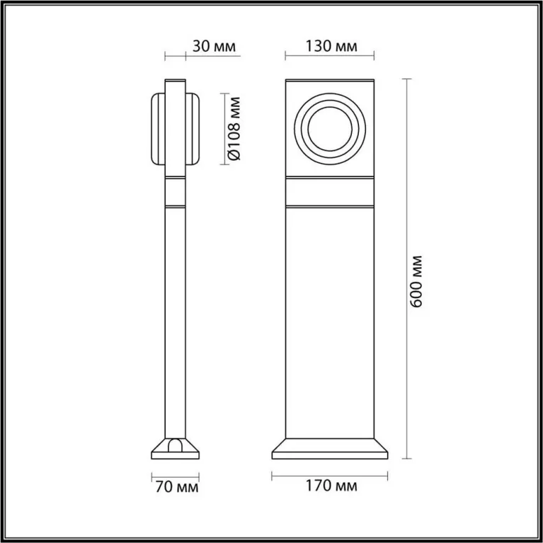 Уличный светодиодный светильник Odeon Light Nature Vart 6654/10GL в Нижнем Новгороде