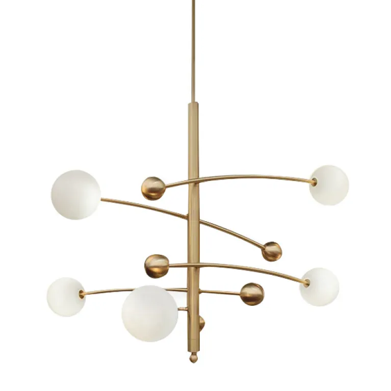 Люстра на штанге Delight Collection Globe Mobile 10215P/5 brass в Нижнем Новгороде