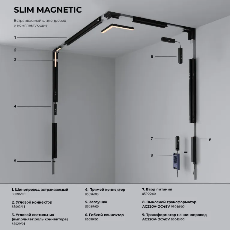 Трековый магнитный светильник Elektrostandard Slim Magnetic 4690389206528 85013/01 a067380 в Нижнем Новгороде