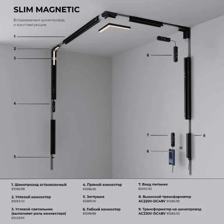 Трековый магнитный светильник Elektrostandard Slim Magnetic 4690389206511 85012/01 a067379 в Нижнем Новгороде