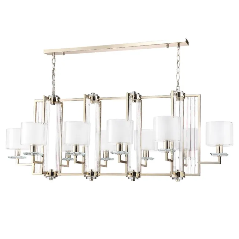 Подвесная люстра Crystal Lux Nicolas SP10 L1300 Gold/White в Нижнем Новгороде