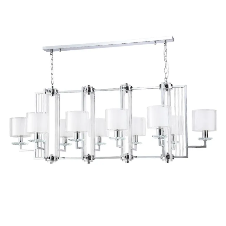 Подвесная люстра Crystal Lux Nicolas SP10 L1300 Nickel/White в Нижнем Новгороде
