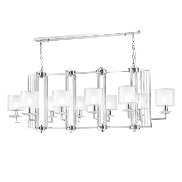 Подвесная люстра Crystal Lux Nicolas SP10 L1300 Nickel/White в Нижнем Новгороде