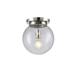 Потолочный светильник Crystal Lux MARIO PL1 D250 NICKEL/TRANSPARENTE