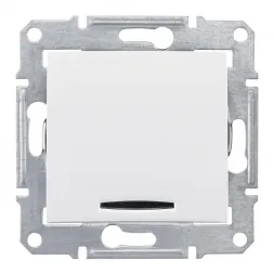 Переключатель одноклавишный с синей подсветкой Schneider Electric Sedna 16A 250V SDN1500221