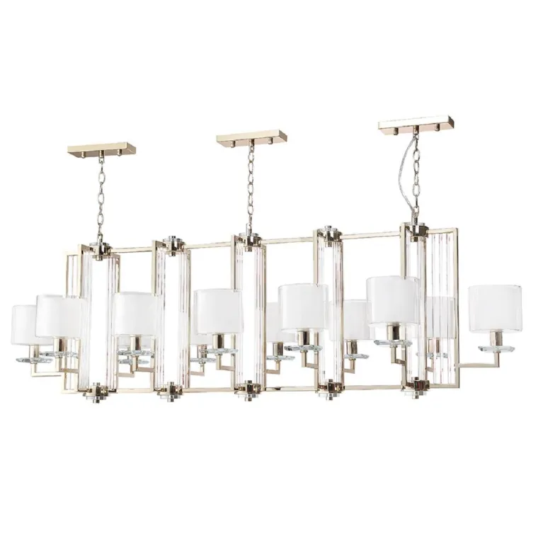 Подвесная люстра Crystal Lux Nicolas SP12 L1600 Gold/White в Нижнем Новгороде