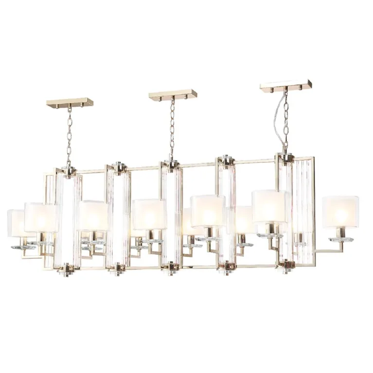 Подвесная люстра Crystal Lux Nicolas SP12 L1600 Gold/White в Нижнем Новгороде