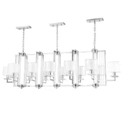 Подвесная люстра Crystal Lux Nicolas SP12 L1600 Nickel/White