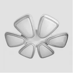 Потолочная светодиодная люстра Ambrella light Orbital Granule FG1014/6 WH/SL 410W D1040*800