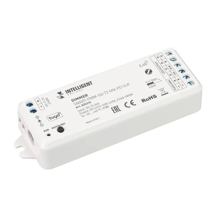 Диммер Arlight SMART-PWM-102-72-MIX-PD-SUF (12-36V, 2x5A, ZB, 2.4G) 035310 в Нижнем Новгороде