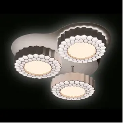 Потолочная светодиодная люстра Ambrella light Orbital High-Tech FH12/3 WH 96W D500