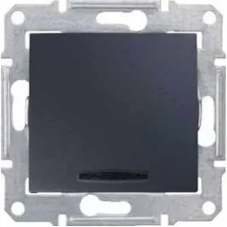 Переключатель одноклавишный с синей подсветкой Schneider Electric Sedna 16A 250V SDN1500270