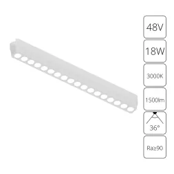 Трековый магнитный светильник Arte Lamp Rapid A1169PL-1WH