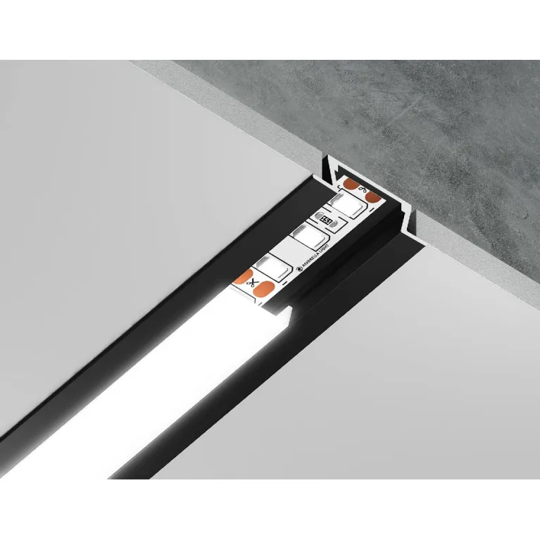 Алюминиевый встраиваемый профиль Ambrella Light Alum Profile GP1001BK в Нижнем Новгороде