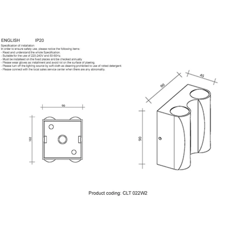 Настенный светодиодный светильник Crystal Lux CLT 022W2 BL-GO 4000K в Нижнем Новгороде