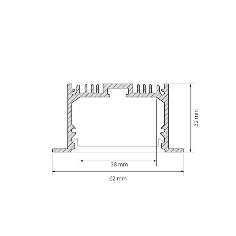 Профиль с экраном Arlight SL-LINIA62-F-2500 WHITE+OPAL 021374 в Нижнем Новгороде