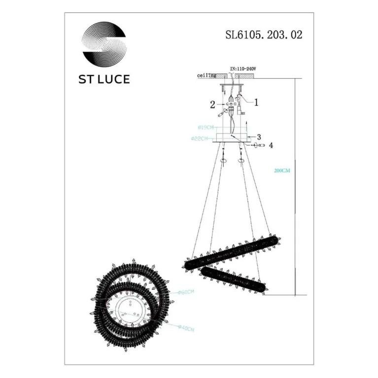 Подвесной светодиодный светильник ST Luce Lucchero SL6105.203.02 в Нижнем Новгороде