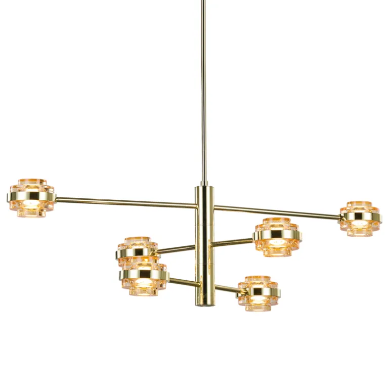 Люстра на штанге Delight Collection MD22030002 MX22030002-6A gold/champagne в Нижнем Новгороде
