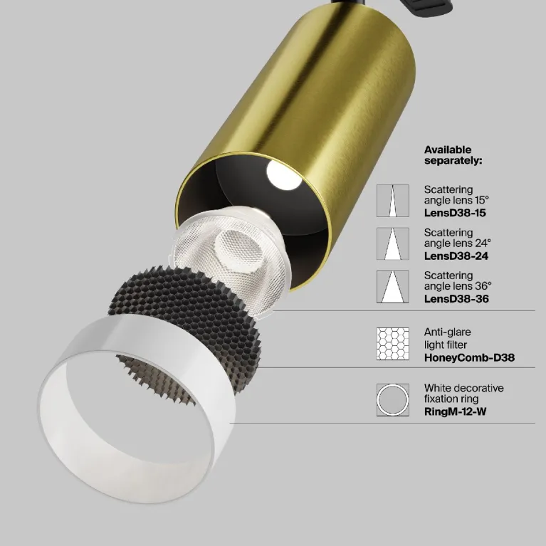 Трековый однофазный светильник Maytoni Focus Led TR021-1-12W4K-W-BBS в Нижнем Новгороде