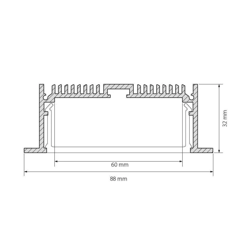 Профиль с экраном Arlight SL-LINIA88-F-2500 WHITE+OPAL 021373 в Нижнем Новгороде