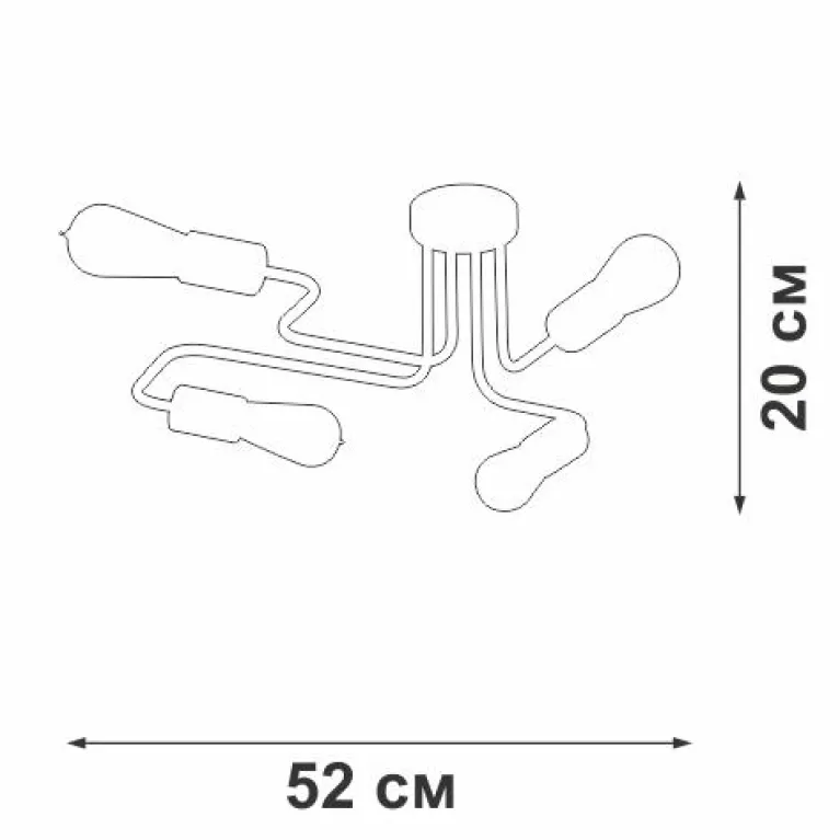 Потолочная люстра Vitaluce V4196-1/4PL в Нижнем Новгороде