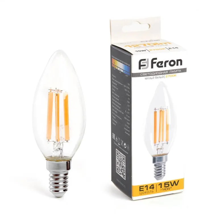 Лампа светодиодная Feron E14 15W 2700K Свеча Матовая 38256 в Нижнем Новгороде