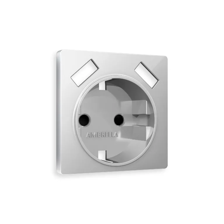 Лицевая панель для розетки с/з со шторками 2USB A+A Ambrella Volt Alfa AP4090 в Нижнем Новгороде
