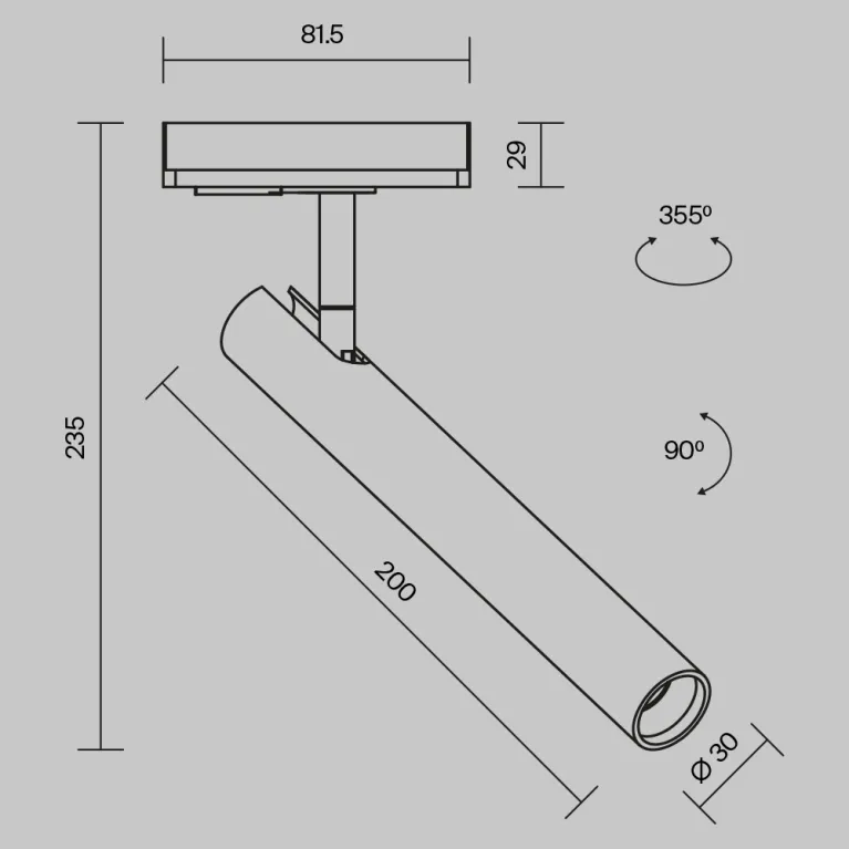 Трековый однофазный светильник Maytoni Focus T TR141-1-6W3K-M-B в Нижнем Новгороде