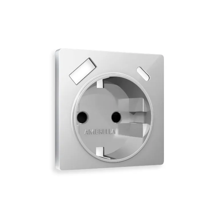 Лицевая панель для розетки с/з со шторками 2USB A+C Ambrella Volt Alfa AP4100 в Нижнем Новгороде