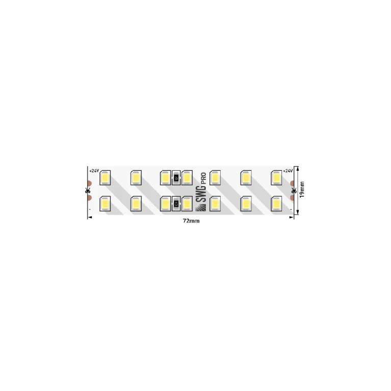 Светодиодная лента SWG PRO 24В 2835 20Вт/м 3000-3500K 5м IP20 SWG2P196-24-20-WW-20 024304 в Нижнем Новгороде