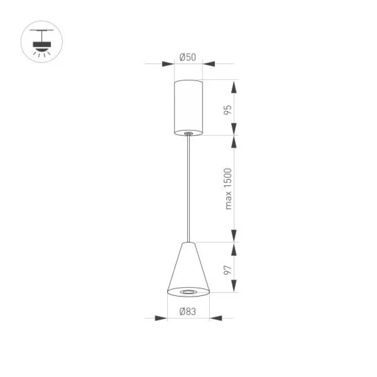 Подвесной светодиодный светильник Arlight SP-Elementa-Cone-R83-9W Warm3000 032772 в Нижнем Новгороде