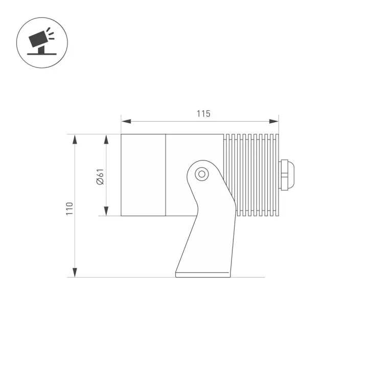 Уличный светодиодный светильник Arlight ALT-RAY-R61-12W Day4000 (DG, 6 deg, 230V) 042584 в Нижнем Новгороде