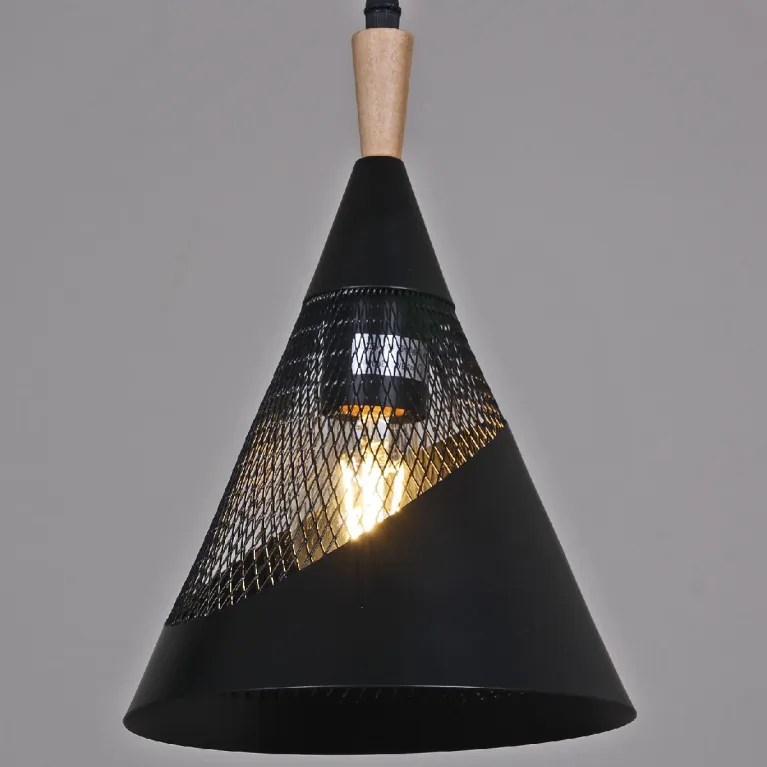 Подвесной светильник Reluce 03250-3.9-01 BK+WOOD в Нижнем Новгороде