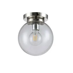Потолочный светильник Crystal Lux MARIO PL1 D200 NICKEL/TRANSPARENTE