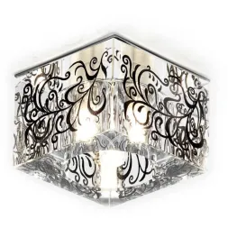Встраиваемый светильник Ambrella light Glass D1006 CH/BK