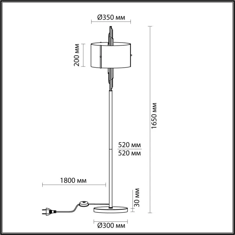 Торшер Odeon Light Exclusive Margaret 4895/3F в Нижнем Новгороде
