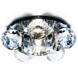 Встраиваемый светильник Ambrella light Glass D1055 BK/CL