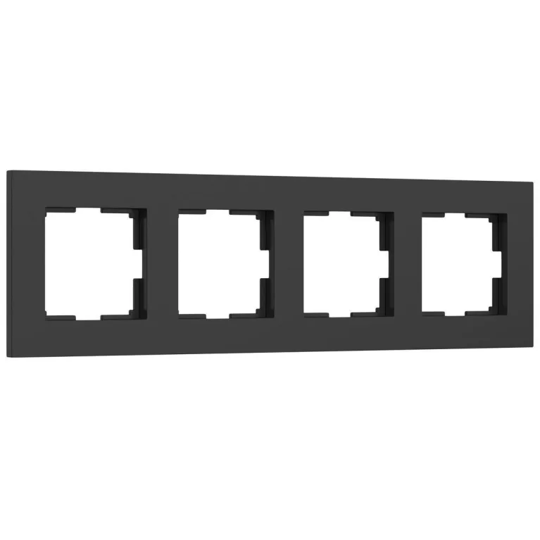 Рамка на 4 поста Werkel Slab черный матовый W0042908 4690389193477 в Нижнем Новгороде