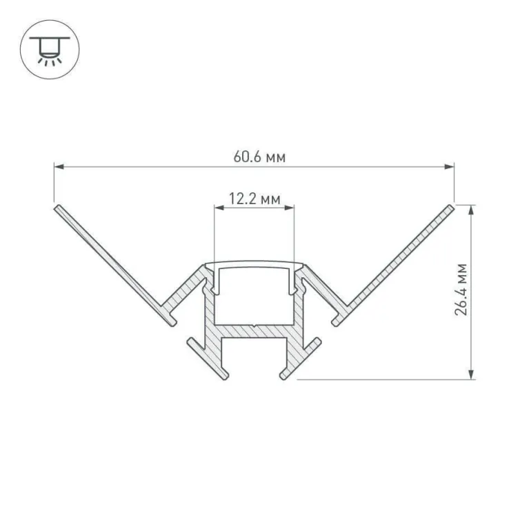 Профиль Arlight ARH-DECORE-S12-INT-2000 ANOD внутренний 023868 в Нижнем Новгороде