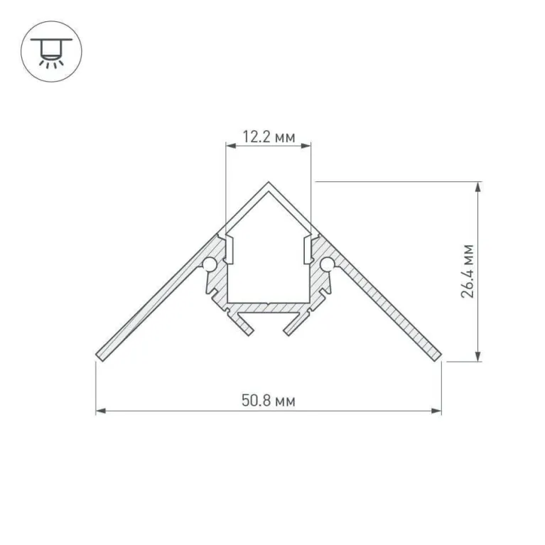 Профиль Arlight ARH-DECORE-S12-EXT-F-2000 ANOD внешний 023897 в Нижнем Новгороде