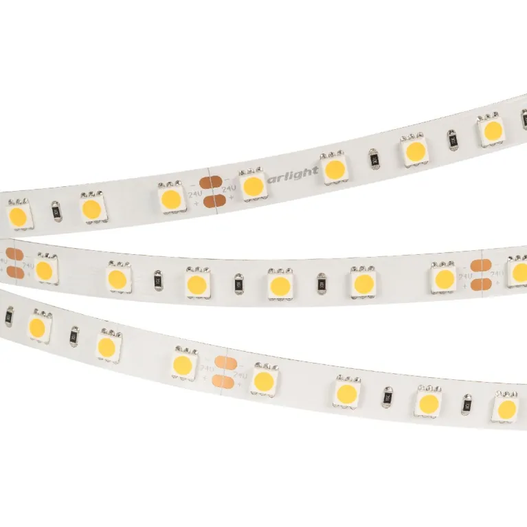 Светодиодная лента Arlight RT 2-5000 24V Warm2700 2x (5060, 300 LED, LUX) (14.4 Вт/м, IP20) 008828 в Нижнем Новгороде