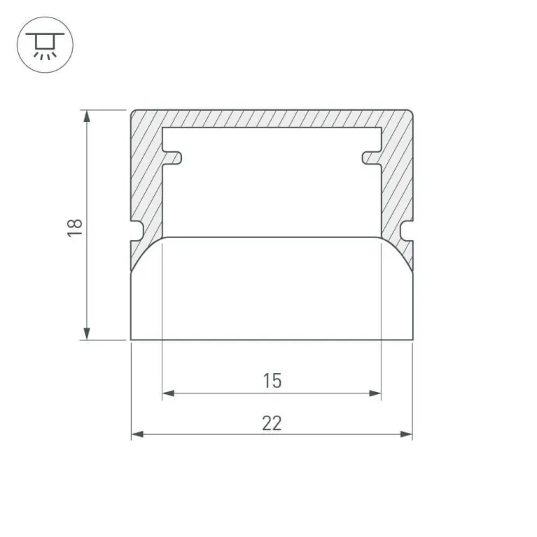 Профиль-держатель Arlight WPH-FLOOR22-2000 ANOD 023291 в Нижнем Новгороде